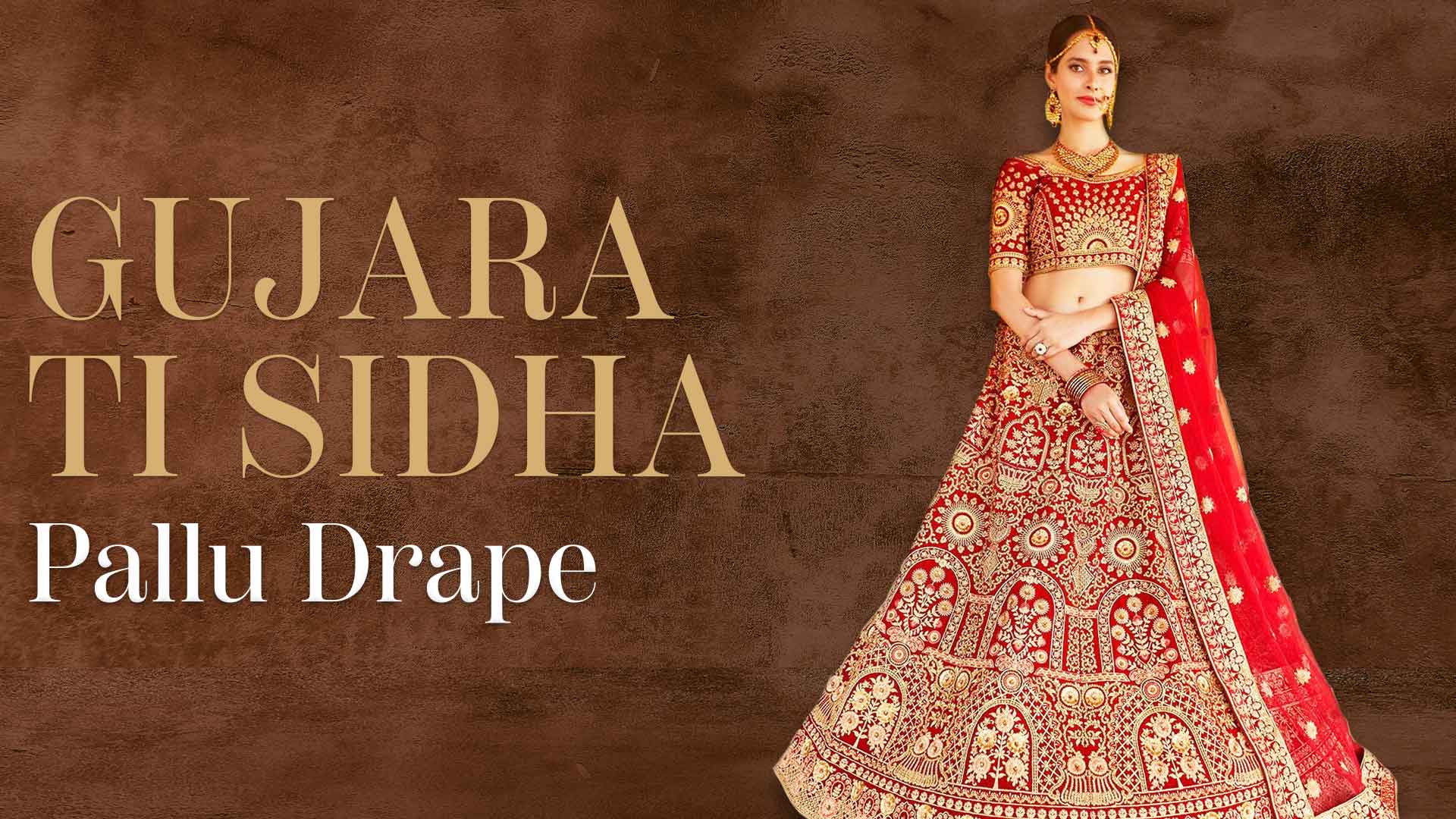 Gujarati Sidha-pallu Drape